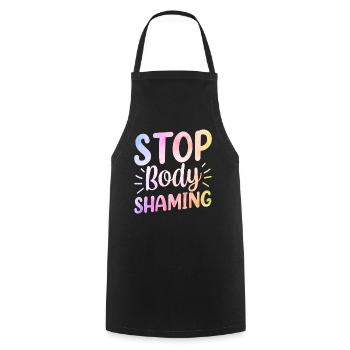 Schluss Mit Body Shaming Bodyshaming Ärgern - Kochschürze - Schwarz - Vorne - AI Model Male 185 dark (185cm)