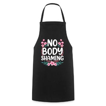 No Body Shaming Annoyance Stop Body shaming - Cooking Apron - black - Front - AI Model Male 185 dark (185cm)