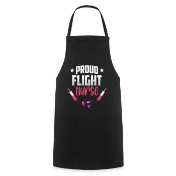 Proud Flight Nurse Profession Flight Nurse - Cooking Apron - black - Front - AI Model Male 185 dark (185cm)