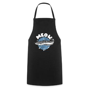 Meow Catfish Fishing Fish Hunting - Kochschürze - Schwarz - Vorne - AI Model Male 185 dark (185cm)
