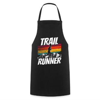Trail Runner Trail Run Running Race - Cooking Apron - black - Front - AI Model Male 185 dark (185cm)