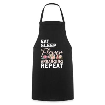 Florist Floristry Flowers Florist - Cooking Apron - black - Front - AI Model Male 185 dark (185cm)