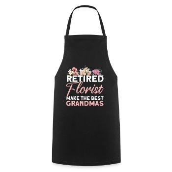 Florist Floristry Flowers Florist - Cooking Apron - black - Front - AI Model Male 185 dark (185cm)