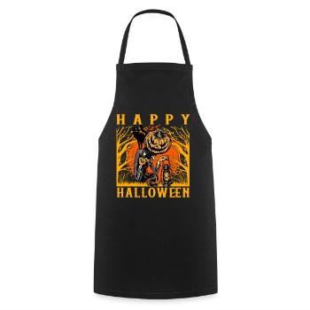 Happy Halloween - Kochschürze - Schwarz - Vorne - AI Model Male 185 dark (185cm)