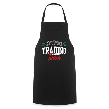 Krypto Trading Team Trader Crypto Traden - Kochschürze - Schwarz - Vorne - AI Model Male 185 dark (185cm)