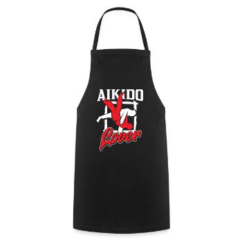 Aikido Lover Martial Arts Martial Arts Fighter - Cooking Apron - black - Front - AI Model Male 185 dark (185cm)