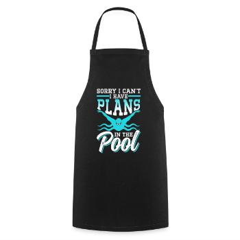 I can't I have plans for the pool sorry - Cooking Apron - black - Front - AI Model Male 185 dark (185cm)