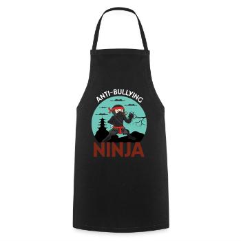 Anti Bullying Ninja Kindness Awareness Unity Day - Kochschürze - Schwarz - Vorne - AI Model Male 185 dark (185cm)