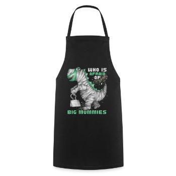 Dinosaur, Mummy, Funny Dino, Halloween Dino - Cooking Apron - black - Front - AI Model Male 185 dark (185cm)