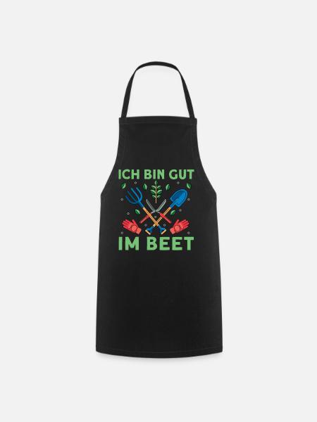 Ich Bin Gut Im Beet - Kochschürze - Schwarz