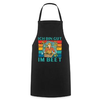 Ich Bin Gut Im Beet - Kochschürze - Schwarz - Vorne - AI Model Male 185 dark (185cm)