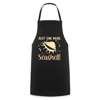 Only One Shell Shell Collector Shellfish Collector Shells - Cooking Apron - black - Front - AI Model Male 185 dark (185cm)