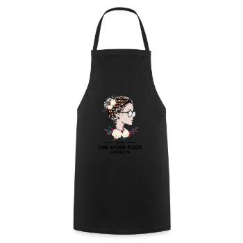 Juste un livre de plus, je vous le promets - Tablier de cuisine - noir - Devant - AI Model Male 185 dark (185cm)