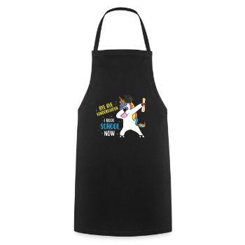 Bye Bye Kindergarten I Rock School Now Unicorn - Cooking Apron - black - Front - AI Model Male 185 dark (185cm)