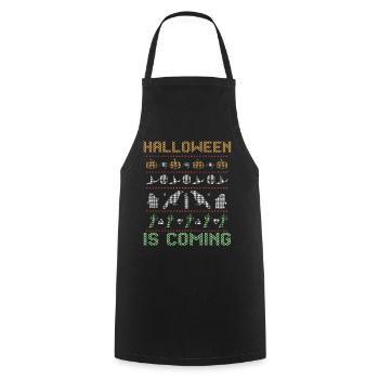 Stitch Pattern Horror Creatures Coming Halloween - Cooking Apron - black - Front - AI Model Male 185 dark (185cm)