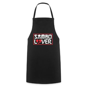 Sambo Lover Training Martial Arts Martial Arts - Cooking Apron - black - Front - AI Model Male 185 dark (185cm)