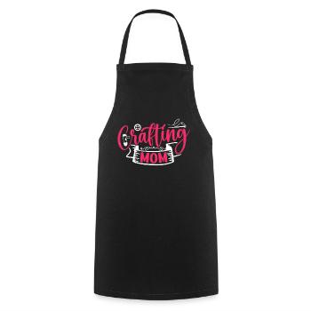 Crafts Mama Hobbyist Craft Mother - Cooking Apron - black - Front - AI Model Male 185 dark (185cm)