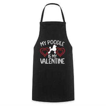 Poodle Dog Owner Gift - Cooking Apron - black - Front - AI Model Male 185 dark (185cm)