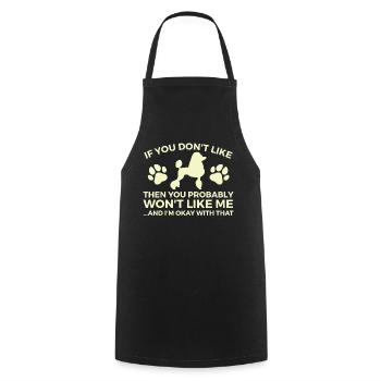 Pudel Hundebesitzer Geschenk - Kochschürze - Schwarz - Vorne - AI Model Male 185 dark (185cm)