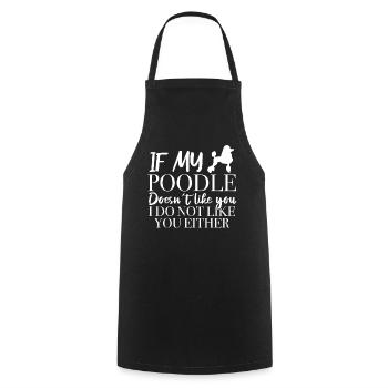 Cadeau de propriétaire de chien caniche - Tablier de cuisine - noir - Devant - AI Model Male 185 dark (185cm)