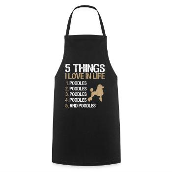 Poodle Dog Owner Gift - Cooking Apron - black - Front - AI Model Male 185 dark (185cm)