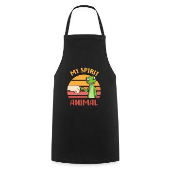 Gecko - Cooking Apron - black - Front - AI Model Male 185 dark (185cm)