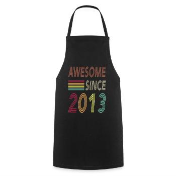 Awesome since 2013 - Cooking Apron - black - Front - AI Model Male 185 dark (185cm)