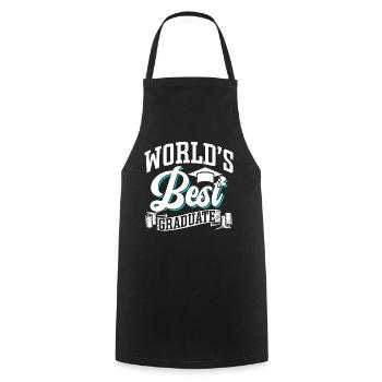 World's Best Graduate Graduation Party Graduates - Cooking Apron - black - Front - AI Model Male 185 dark (185cm)