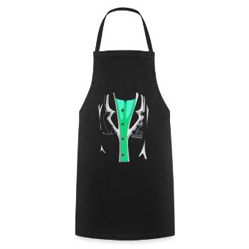 Funny Hospital Doctor Costume For Halloween - Cooking Apron - black - Front - AI Model Male 185 dark (185cm)