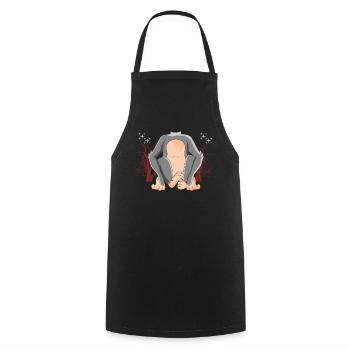 Drôle de costume de singe d’arbre animal pour Halloween - Tablier de cuisine - noir - Devant - AI Model Male 185 dark (185cm)