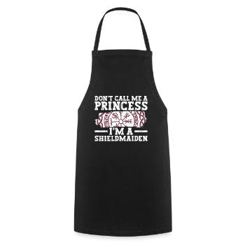 Shieldmaid Norse Mythology Viking Nordic - Cooking Apron - black - Front - AI Model Male 185 dark (185cm)