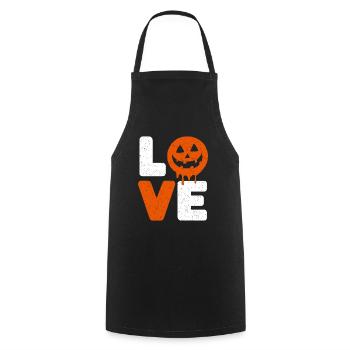 Halloween Love Funny Saying Sayings - Cooking Apron - black - Front - AI Model Male 185 dark (185cm)