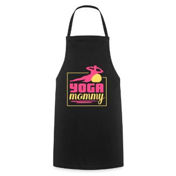 Yoga Mami Hobby Mère Maman - Tablier de cuisine - noir - Devant - AI Model Male 185 dark (185cm)