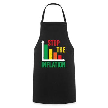 Die Inflation Stoppen Gelddrucken Stagflation - Kochschürze - Schwarz - Vorne - AI Model Male 185 dark (185cm)