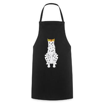 Funny Animal Dalmatian Costume For Halloween - Cooking Apron - black - Front - AI Model Male 185 dark (185cm)