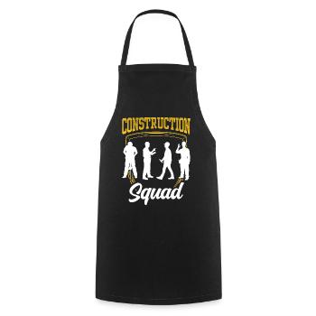 Bautrupp Teamwork Baustelle Bauarbeiter Bau Team - Kochschürze - Schwarz - Vorne - AI Model Male 185 dark (185cm)