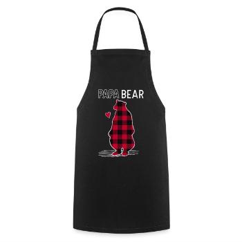 Papa Bear - Kochschürze - Schwarz - Vorne - AI Model Male 185 dark (185cm)