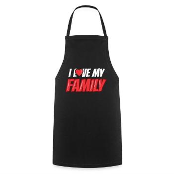 J’adore ma douce réunion de famille - Tablier de cuisine - noir - Devant - AI Model Male 185 dark (185cm)