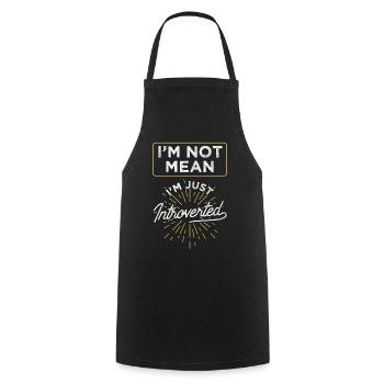 I'm not evil I'm just an introvert - Cooking Apron - black - Front - AI Model Male 185 dark (185cm)