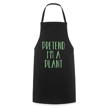 Funny Pretend I'm Plant Costume For Halloween - Cooking Apron - black - Front - AI Model Male 185 dark (185cm)