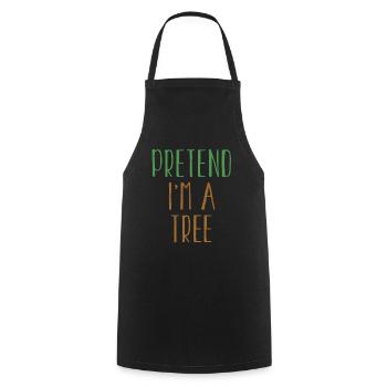 Drôle de faire semblant que je suis costume d’arbre pour Halloween - Tablier de cuisine - noir - Devant - AI Model Male 185 dark (185cm)