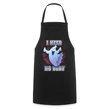 Funny Ghost, Saying Halloween Comic Book Style - Cooking Apron - black - Front - AI Model Male 185 dark (185cm)