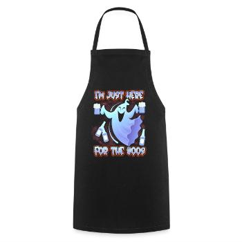 Spirit-with-beer, beer glass, beer bottles, Halloween - Cooking Apron - black - Front - AI Model Male 185 dark (185cm)