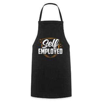 Self-employed freelancer freelancer - Cooking Apron - black - Front - AI Model Male 185 dark (185cm)