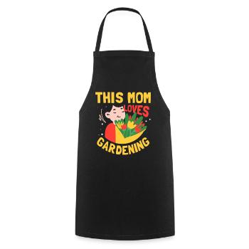 This Mom Loves Garden Mom - Cooking Apron - black - Front - AI Model Male 185 dark (185cm)