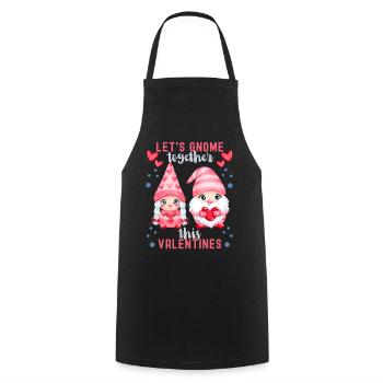 Gnome Dwarf Valentine's Day Funny Saying Pun - Cooking Apron - black - Front - AI Model Male 185 dark (185cm)