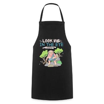 Cyclops, zombie, zombie monster, funny saying - Cooking Apron - black - Front - AI Model Male 185 dark (185cm)