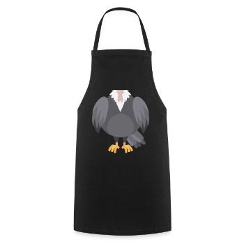 Funny Animal Turkey Costume For Halloween - Cooking Apron - black - Front - AI Model Male 185 dark (185cm)