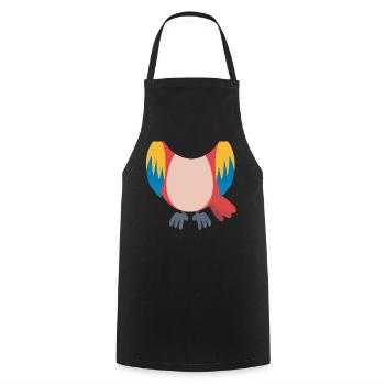 Funny Animal Parrot Costume For Halloween - Cooking Apron - black - Front - AI Model Male 185 dark (185cm)