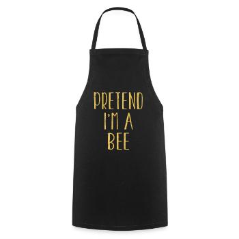 Funny Pretend I'm Bee Costume For Halloween - Cooking Apron - black - Front - AI Model Male 185 dark (185cm)